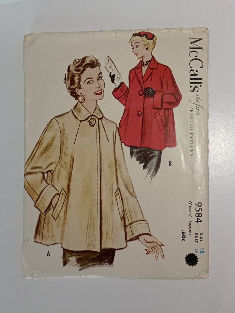 McCall's #9584 Jacket Pattern Size 18 Bust 36